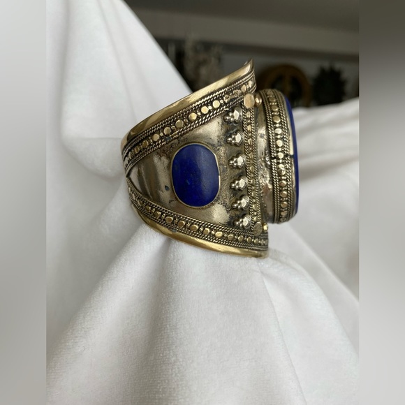 NWOT Afghani Lapis Tribal Cuff Vintage - Picture 3 of 8